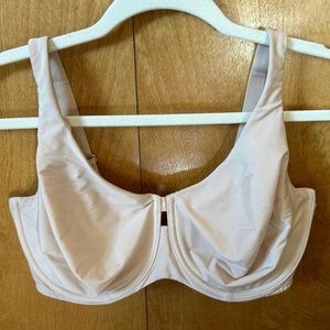 Wacoal Beige Full Figure 36G Sand Beige Seamless Underwire Bra EUC Keyhole 85520